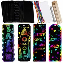 Supla 36 Sets 4 Style Magic Scratch Rainbow Bookmarks Making Kit for Kids Stude - $17.81