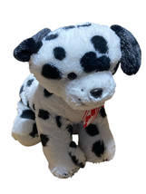 Hugfun International Dog Plush Puppy Black and white polka dot Stuffed animal - £11.72 GBP