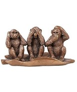 Ebros Gift 10.75&quot; Wide See Hear Speak No Evil Monkeys Resin Figurine - £31.16 GBP