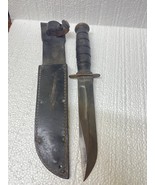 Vintage  12&quot; U.S Camillus N.Y Fixed Blade Fighting Knife Leather Handle ... - $2,257.90 MXN