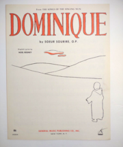 Dominique From The songs Of The Singing Nun Sheet Music 1962 Song Soeur Sourire - £8.20 GBP