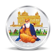Silbermünze mit BIS-Punze, Guru Nanak Dev Ji at Gurudwara, 10 g, 999 rein - £29.24 GBP