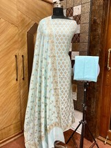Banarasi Cotton Silk Unstitched Salwar Suit, Zari Weaving, Gift for her - £76.22 GBP