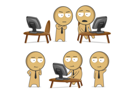 Business clipart, Office Clipart, Laptop Boy at Desk, Characters clipart... - £3.19 GBP