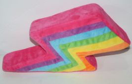 Iscream Lightning Bolt Rainbow Plush Pillow Soft Stuffed Squishy Foam Multicolor - £15.46 GBP