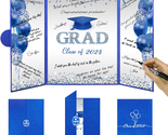 Blue Silver Graduation Party Decorations, Blue Class of 2024 Congratulat... - $26.58