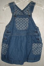 Excellent Baby Girls Oshkosh Genuine Kids Blue J EAN Jumper Dress Size 12 Months - £12.50 GBP