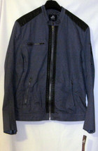 Nwt Authentic Icon American Idol Biker Jacket Gray Patriotic Rock N Roll Men L - £74.54 GBP