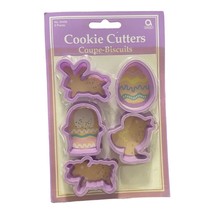 Vintage Amscan Cookie Cutter Set of 5 Easter Egg Lamb Bunny Chick Rabbit NOS - £8.63 GBP