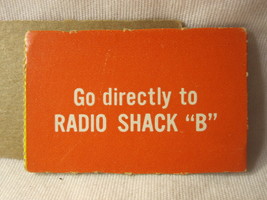 1963 Combat! tv series Board Game Piece: &#39;Go to Radio Shack B&#39; Red Card  - £1.57 GBP
