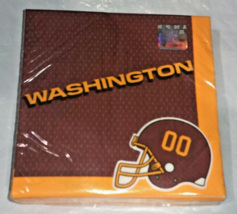 NFL Washington Football Sports 6.5&quot; by 6.5&quot; Banquet Party Paper Luncheon Napkins - £11.98 GBP