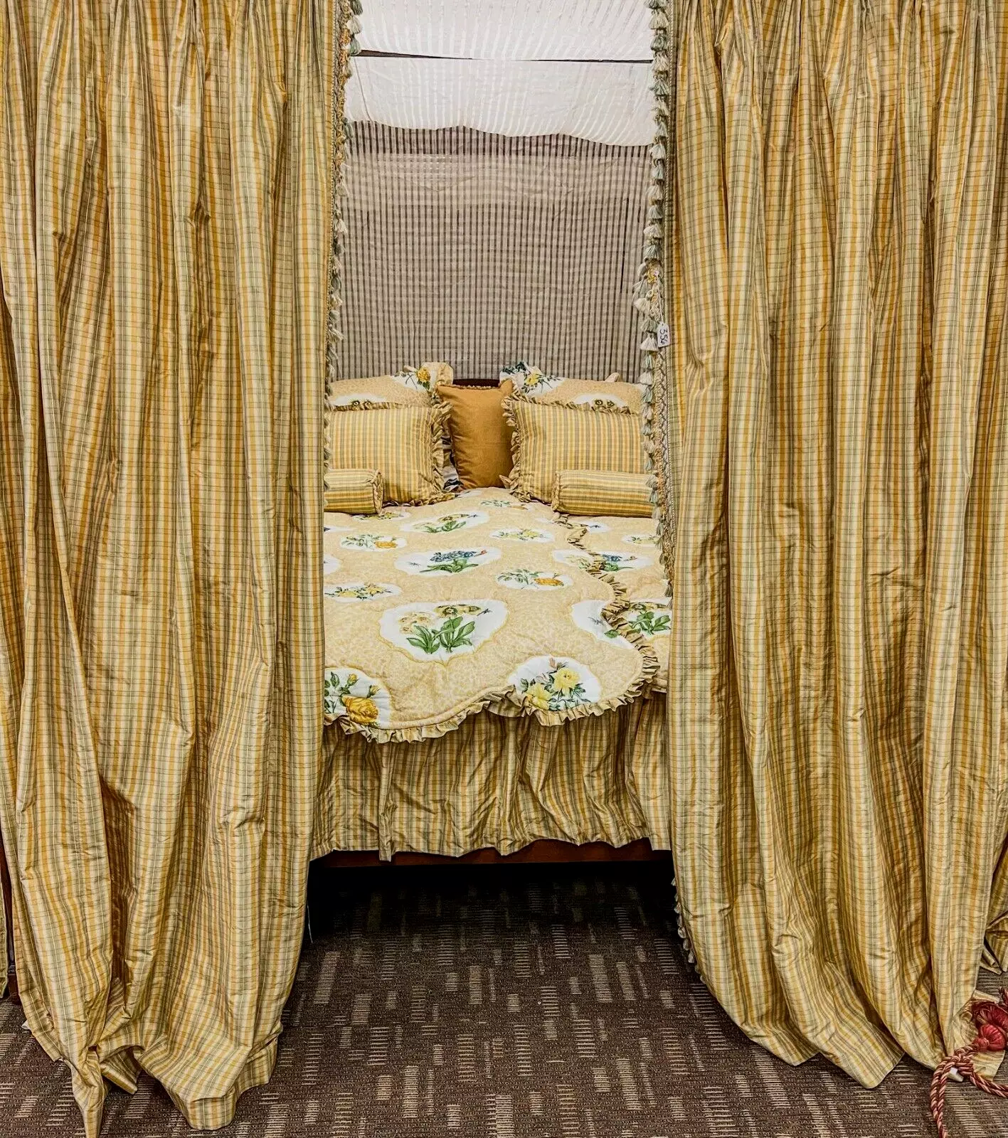 Custom Plaid Silk Tasseled 2-PC 60x88 Interlined Pinch-Pleat Drapery Pan... - $855.00