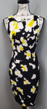 Cache Cache Dress Women&#39;s 2 Black Yellow White Sleeveless Crew Neck Back Zipper - £32.48 GBP