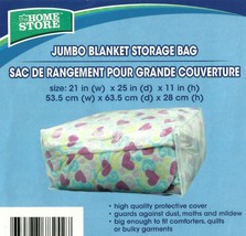 Large BLANKET &amp; Bedding Zipper STORAGE BAG clear Plastic 21&quot;x25&quot;x11&quot; com... - $18.33