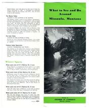 Missoula Montana Brochure &amp; Map 1950 What to See and Do - $14.83