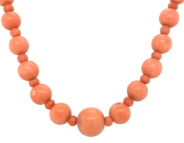 Antique Genuine Natural Coral Strand of Beads 4mm-11mm Necklace 22 3/4&quot; ... - $12,443.62 MXN