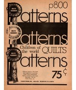 Vintage 70&#39;s Blue Ribbon Patterns Quilting Pattern booklet Volume 1 p-800 - $7.69