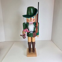 Vintage Dregeno Seiffen Erzgebirge Hunter Nutcracker 14&quot; German Folk Art - $1,195.35 MXN