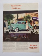 1939 DeSoto Vintage Print Ad America&#39;s Smartest Low Priced Car - £12.10 GBP