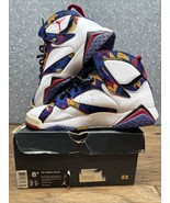 Nike Men’s Air Jordan 7 Retro Nothing But Net Size 8.5 White 304775-142 EUC - $1,592.83 MXN