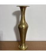 Vintage Solid Brass  Vase 11.5 &quot; Home Decor Etched - £19.43 GBP