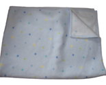 CARTERS JUST ONE YEAR BABY BOY BLUE FLEECE BLANKET YELLOW GREEN POLKA DO... - $16.03