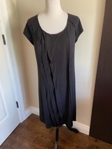 EUC SONIA RYKIEL Black Cotton Jersey Sleeveless Dress SZ M Made in France - £93.43 GBP