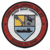 4.5&quot; Navy Usns John Lenthall T-AO 189 Embroidered Patch - £23.14 GBP