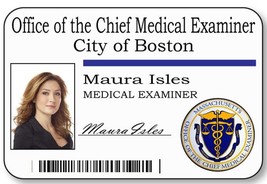 MAURA ISLES From Rizzoli &amp; ISLES Name Badge with pin Fastener Halloween ... - £12.78 GBP