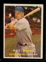Vintage 1957 Baseball Trading Card TOPPS #16 WALT MORRYN Chicago Cubs Outfield - £8.73 GBP