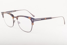 Tom Ford 5590 052 Dark Havana Titanium / Blue Block Eyeglasses TF5590-B ... - $217.55