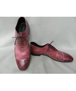 Giorgio Armani Shoes Derby Cap Toe Lace Up Burnished Leather 8 UK 9 US - $252.52 CAD