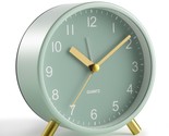 Analog Alarm Clock, 4 Inch Super Silent Non Ticking Small Clock With Nig... - £22.42 GBP