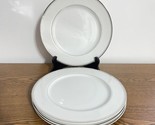 Set Of 4 plates Imperial China by W. Dalton 318 Sincerity Platinum Silve... - $24.49