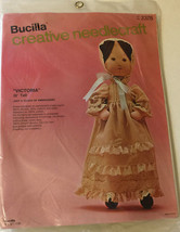 VTG Bucilla Creative Needlecraft 12&quot; Victoria 2378 Dress Stamped Poplin Sewing  - £27.58 GBP