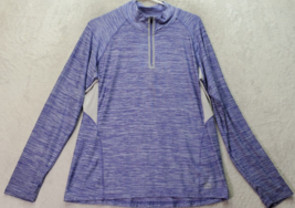 RBX Activewear Shirt Women&#39;s XL Purple Space Dye Vented Performance Quar... - $18.46