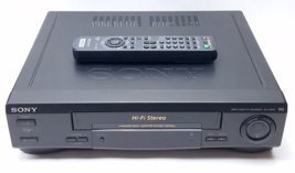 Sony SLV-679hf Hi Fi VHS VCR Vhs Player w/ Remote, Cables &amp; Hdmi Adapter - £123.28 GBP