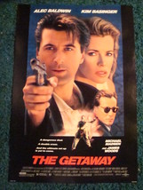 THE GETAWAY - MOVIE POSTER WITH ALEC BALDWIN, KIM BASINGER &amp; JAMES WOODS - $27.38 CAD