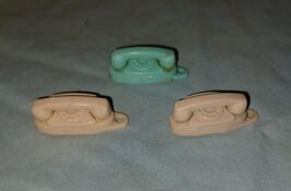 Vintage Mini Princess Phone Keychain - Rotary Dial - Lot of 3 - $11.39