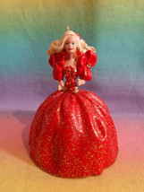 Vintage 1993 Hallmark Keepsake Ornament Holiday Barbie Series Glitter Red Dress - £6.21 GBP