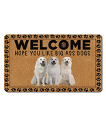Great Pyrenees Dog Pet Lover Doormat Hope You Like Big Ass Dogs Welcome ... - £30.92 GBP