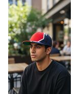 Vintage Cracked Style Red White Blue APT Headwear Adustable Baseball Hat... - $22.87