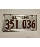 ILL 1951  - ( 1 ) Vintage - License plate #351-036 - Decor - Man Cave - ... - $19.97
