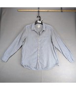 GAP The Classic Shirt Blue White Seersucker Button Up Top Women&#39;s XL Lon... - $367.50 MXN