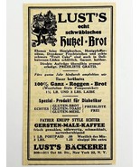 1945 WW2 German-USA Dessert Shop Advertisement Lust&#39;s Bakery Breads NYC ... - $34.26 CAD