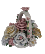 Ceramic Basket of Flowers Price Industries 7x6.25&quot; - £11.05 GBP