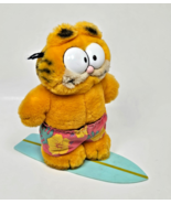Vintage Surfing Garfield 1980 Dakin Jim Davis Plush Surfboard 8&quot; - $14.99