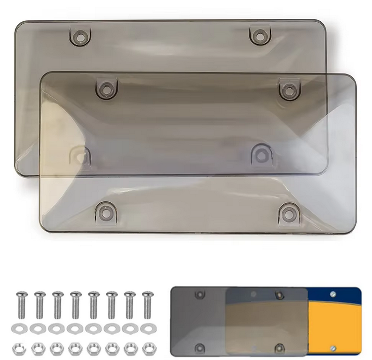 2Pcs Tinted License Plate Cover - Durable ABS Clear Protector for US Veh... - $28.80
