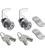 2 Pack Toolbox Lock 5/8&quot; Tubular Cam Replacement Lock Hook Cam Keyed Ali... - $12.81