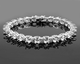 7 MM Rotondo Semi Montatura Bracciale Vuoto Supporto 925 Argento Spazi - $60.05